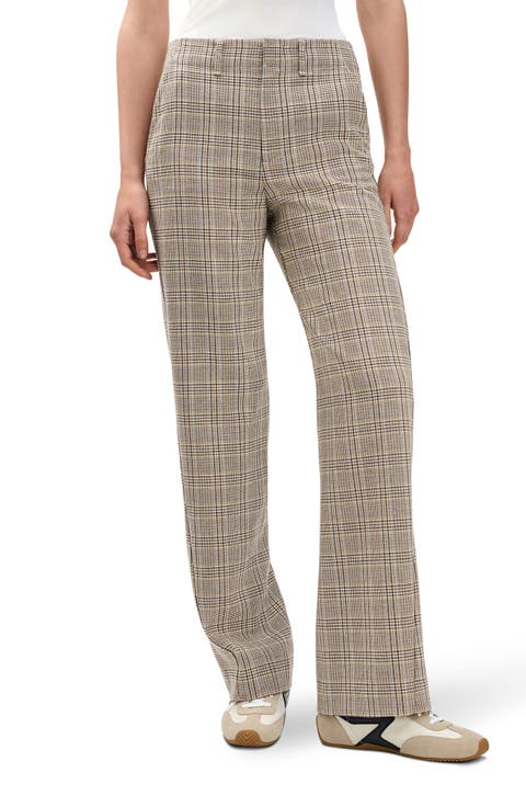 Shea Plaid Wool Blend Pants