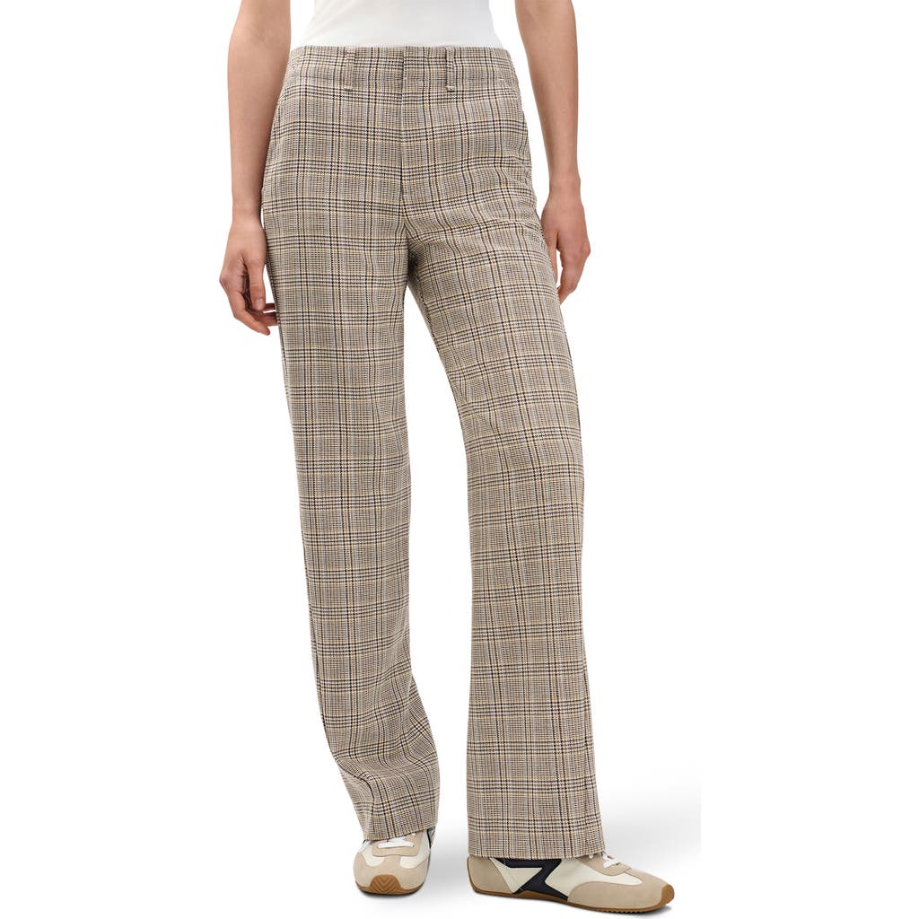 Rag & Bone Shea Plaid Wool Blend Pants In Multi