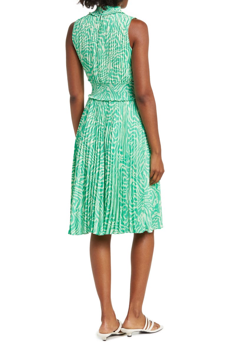 Nanette Lepore Printed Pleated Floral Dress, Alternate, color, 