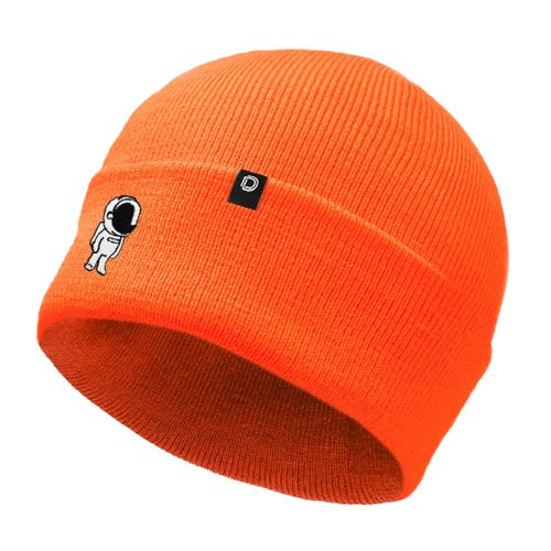 Dalix Astronaut Beanie In Neon Orange