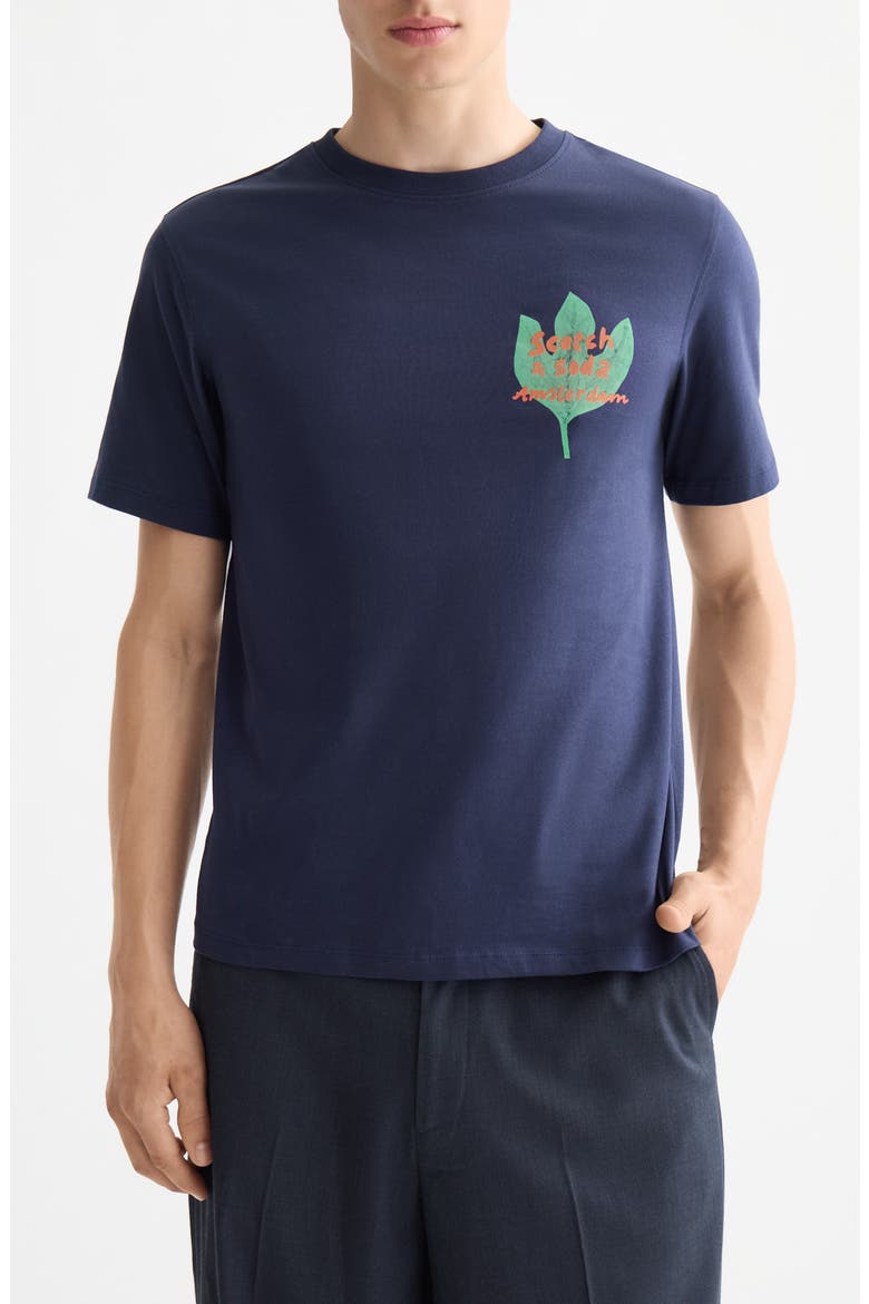 Regular Fit Graphic T-Shirt, Main, color, PEACOAT