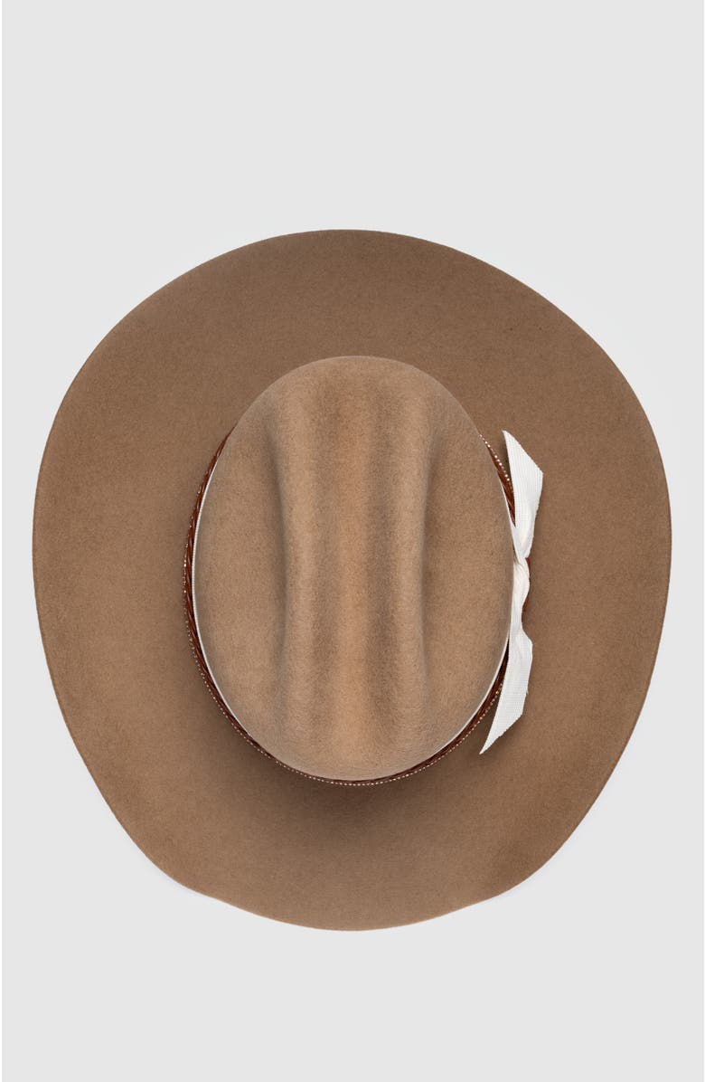 Manela Canyon Belle Wool Western Cowboy Hat, Alternate, color, Khaki