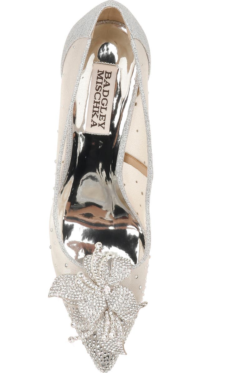 Badgley Mischka Collection Gilda Embellished Pointed Toe Pump, Alternate, color,