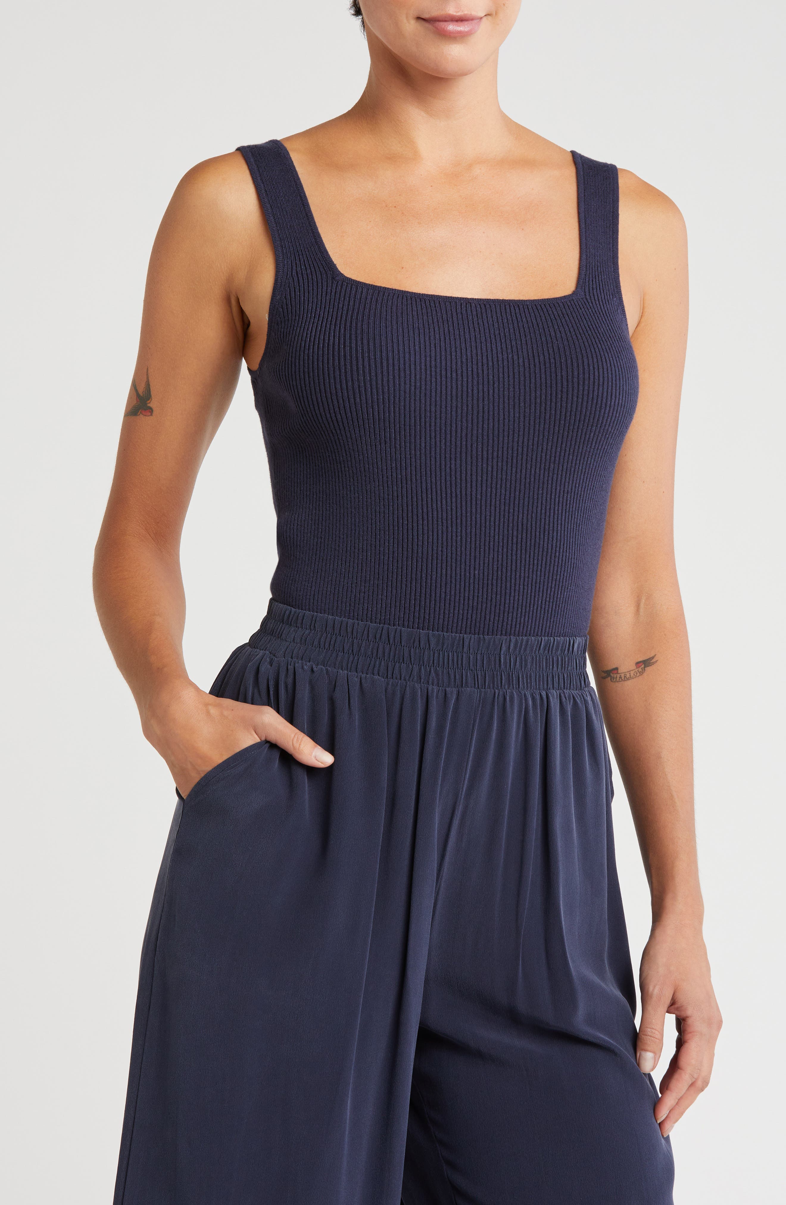 Splendid Rib Knit Sleeveless Sweater