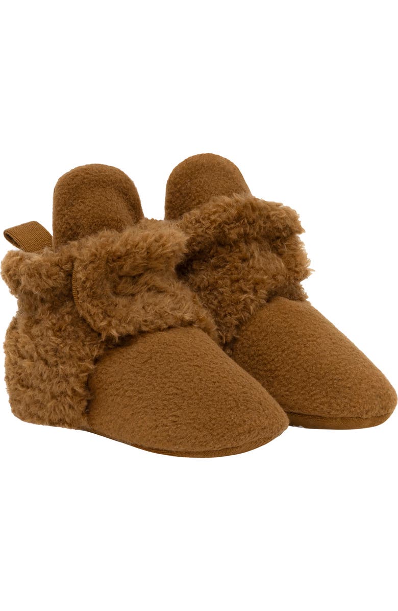Robeez<sup>®</sup> Sully Faux Shearling Bootie, Main, color, Camel