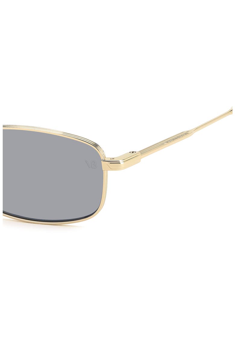 55mm Rectangular Sunglasses, Alternate, color, GOLD WHITE MARBLE/ GREY