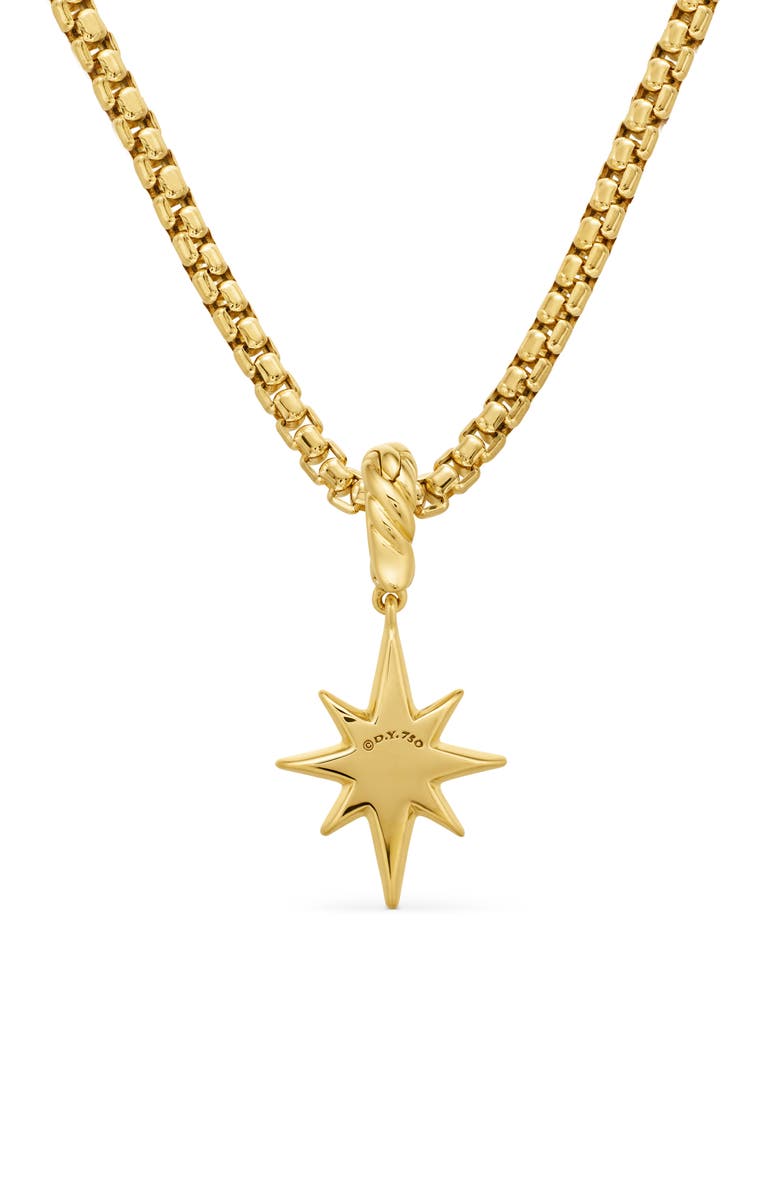 David Yurman North Star 18K Gold & Pavé Diamond Amulet, Alternate, color, Diamond/ Yellow Gold
