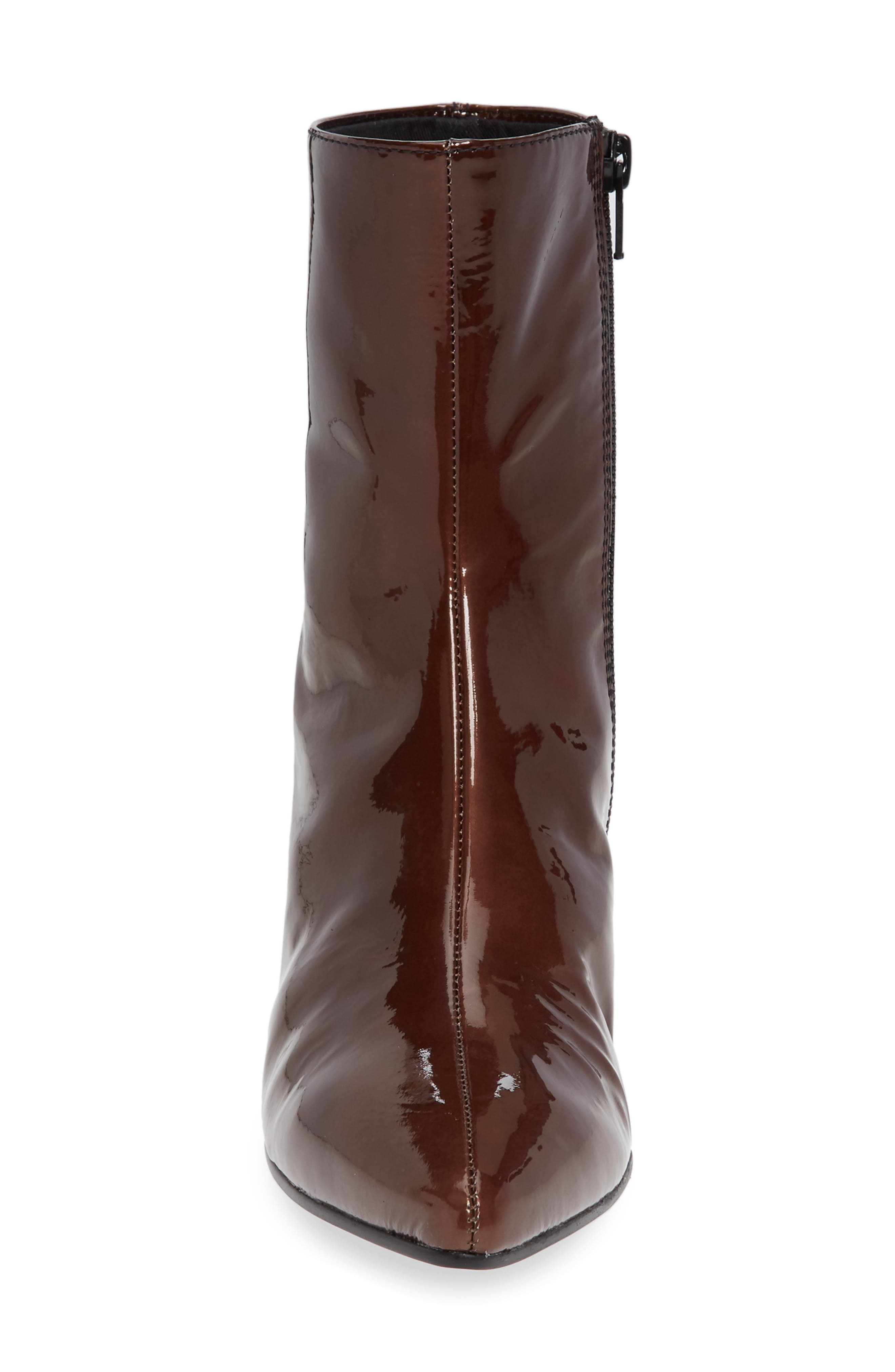 Mya Pointy Toe Bootie, Alternate, color, BROWN LEATHER