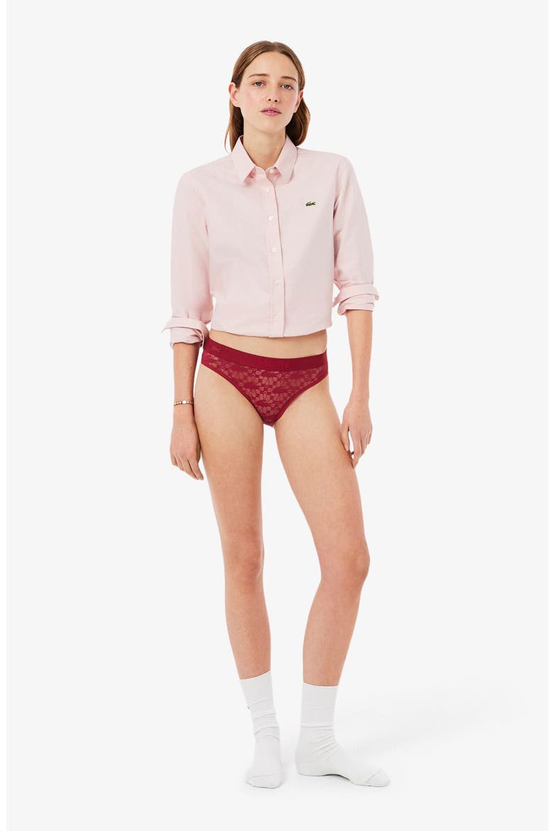Lace Bikini Briefs, Alternate, color, BORDEAUX
