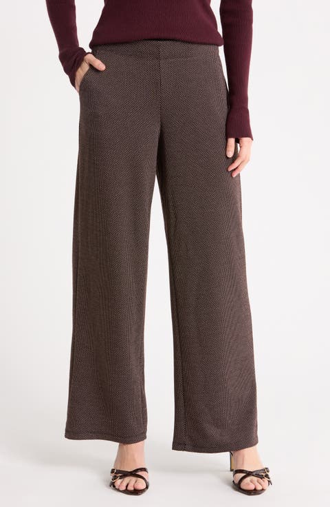 Double Knit Wide Leg Pants