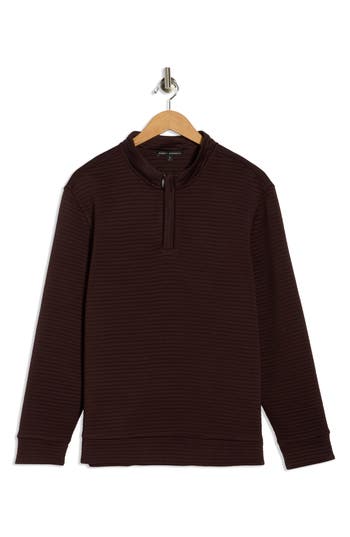 Robert Barakett Diego Quarter Zip Sweatshirt In Red