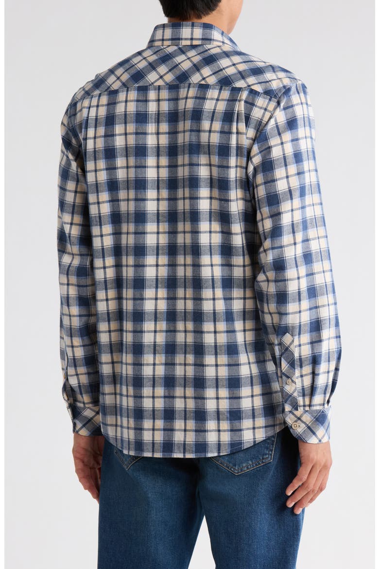 Delmar Plaid Button-Up Shirt, Alternate, color, BLUE