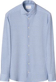 Eton Slim Fit Geo Stretch Jersey Dress Shirt