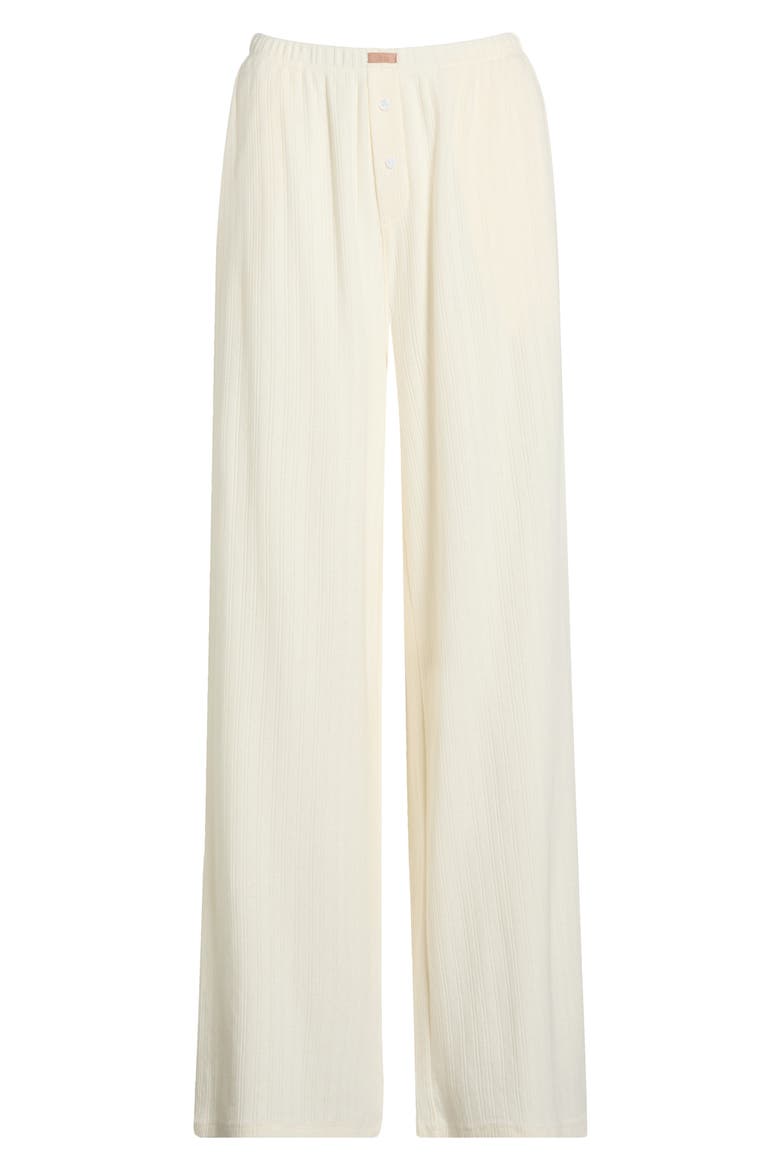 Pointelle Wide Leg Pajama Pants, Alternate, color, TRANQUIL WHITE