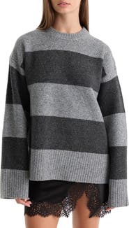 Good American The Oversized Crewneck Sweater