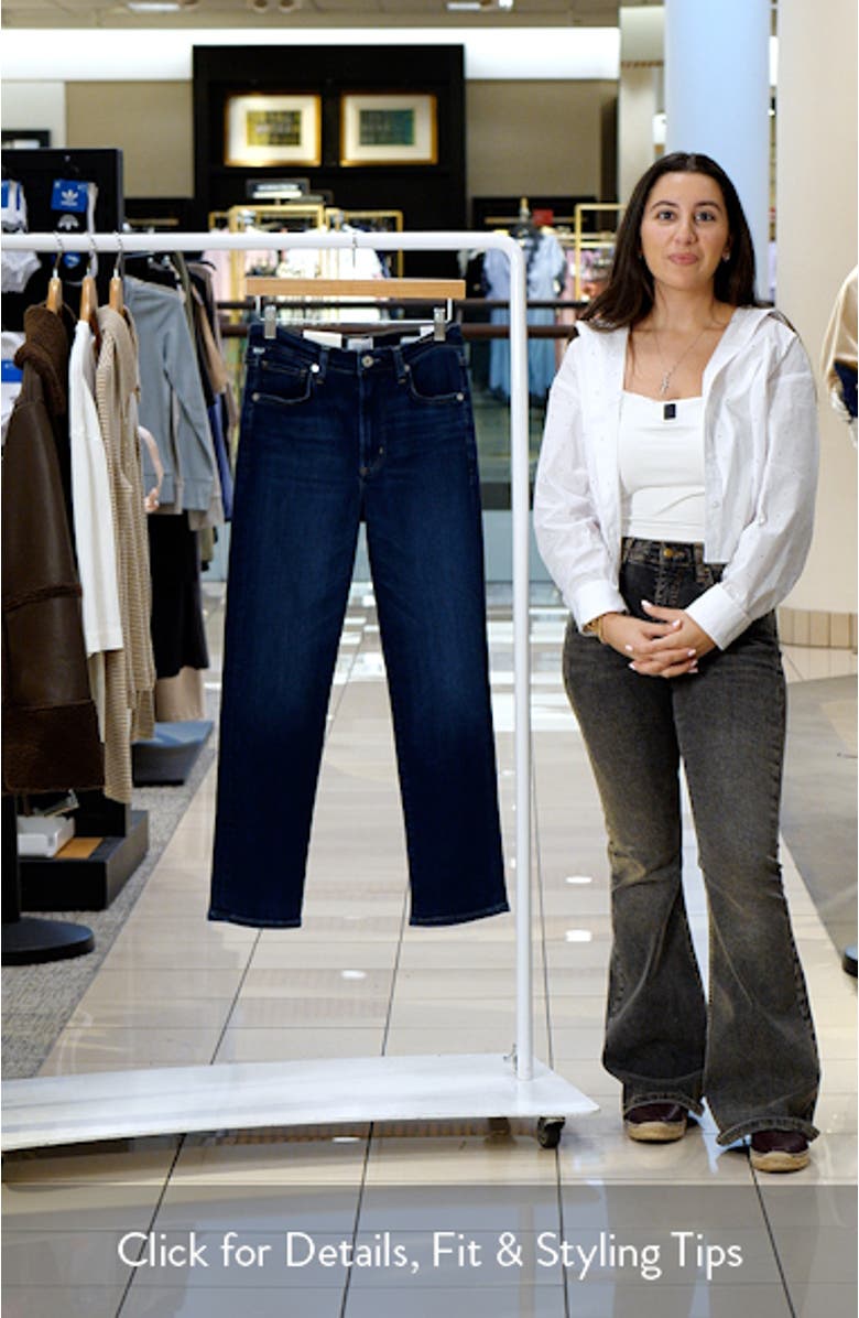 Caia High Waist Ankle Straight Leg Jeans, sales video thumbnail