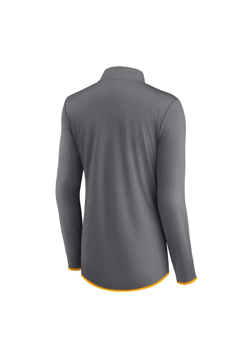 Women's Fanatics Branded  Gray Los Angeles Rams Corner Long Sleeve 1/4 Zip Top, Alternate, color, Gray