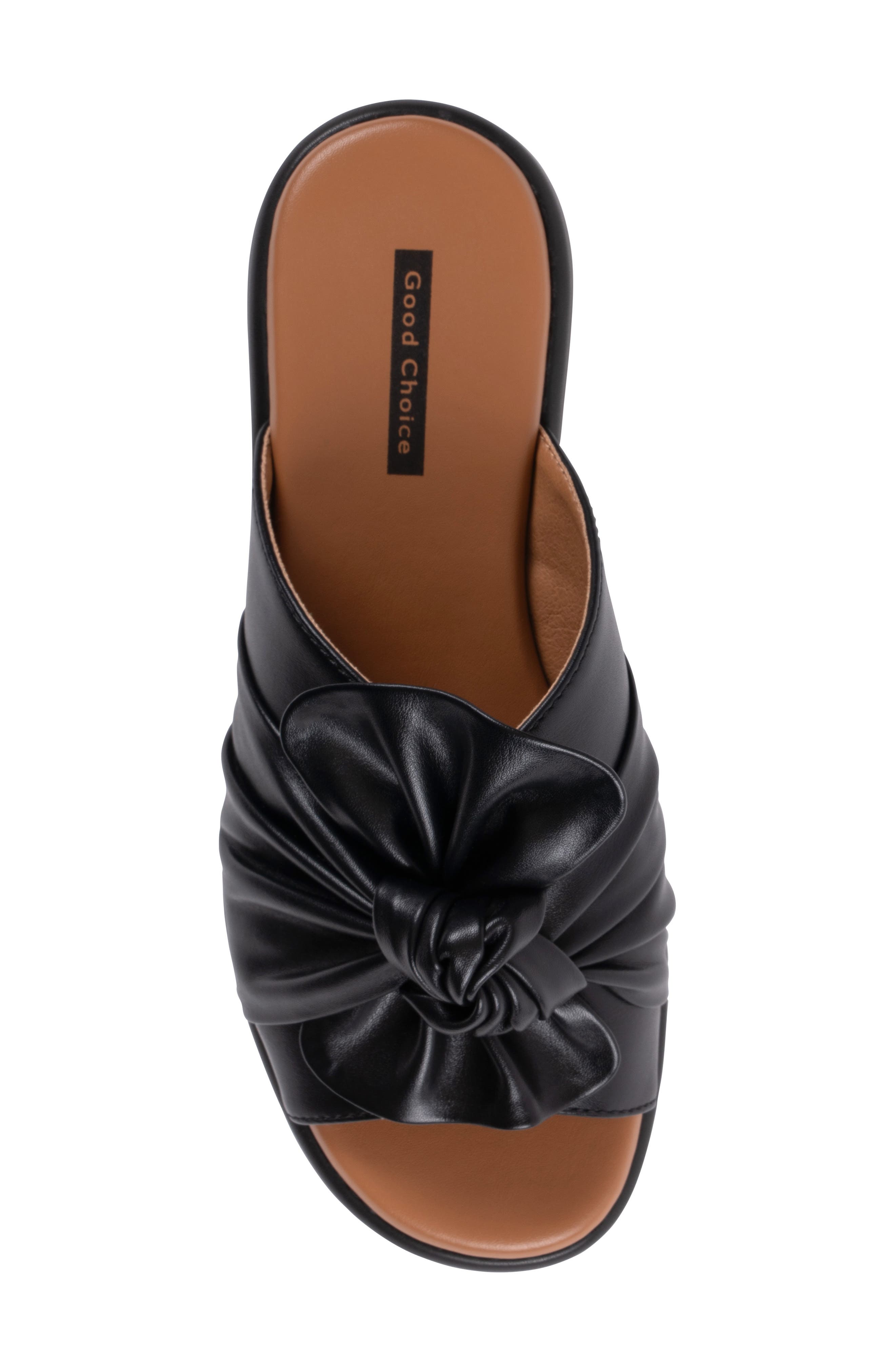 GOOD CHOICE NEW YORK Harlow Platform Wedge Slide Sandal, Alternate, color, Black