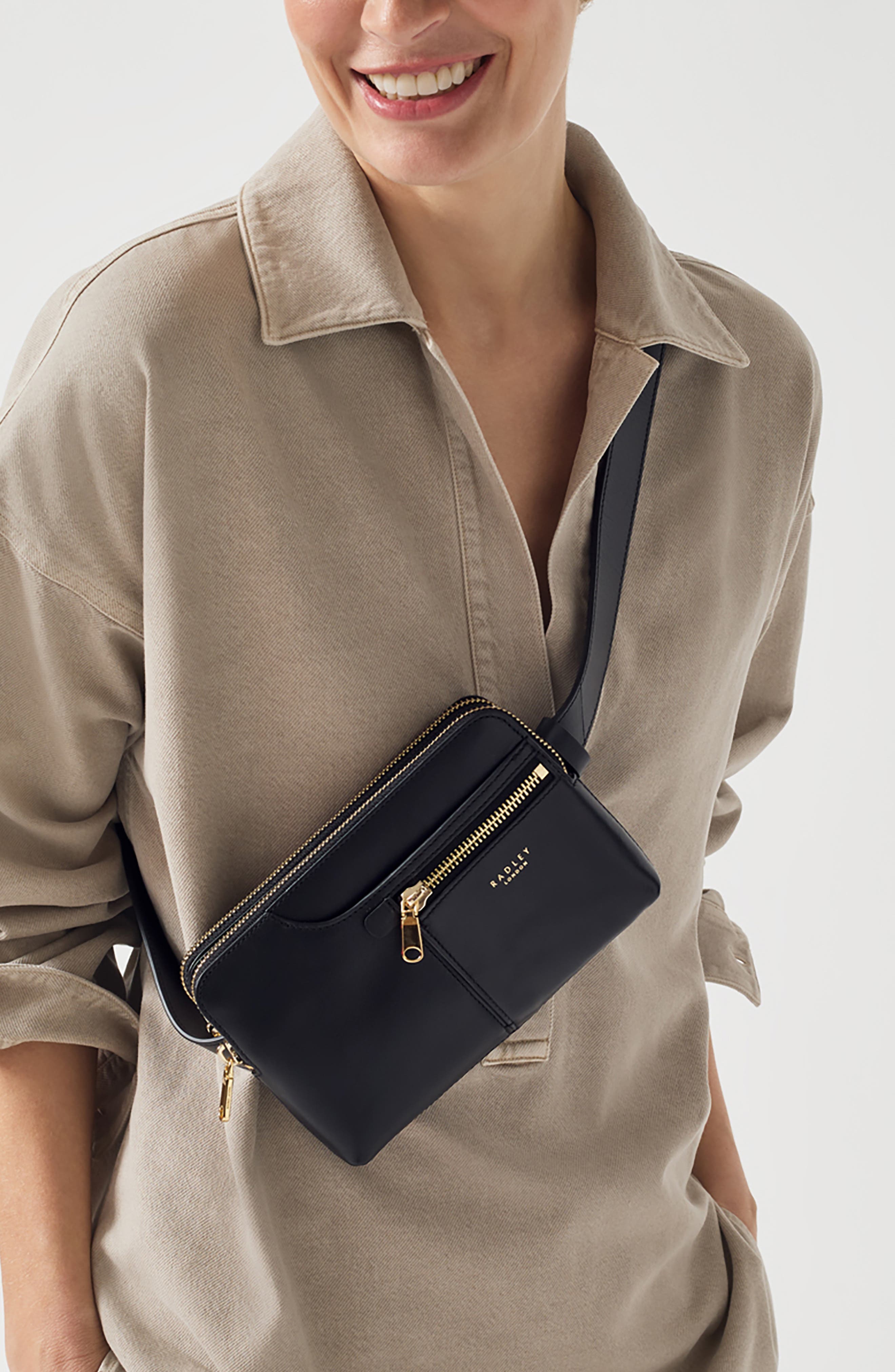 Radley Mini 2.0 Leather Crossbody, Alternate, color, Black