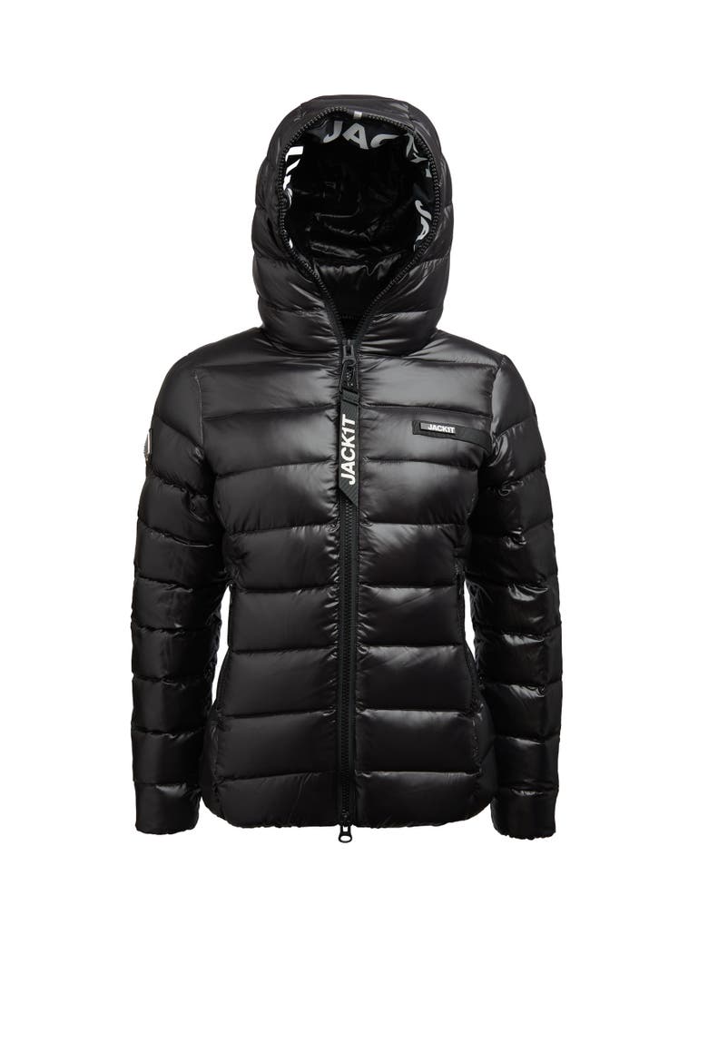 Hooded Quilted Puffer Jacket, Alternate, color, Black