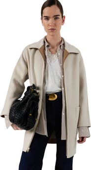 22535459 Cocoon Oversized Collared Coat