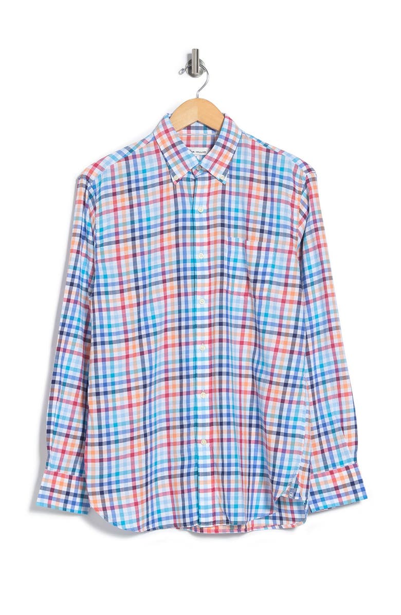Peter Millar Seaside Galleon Check Dress Shirt, Main, color, 