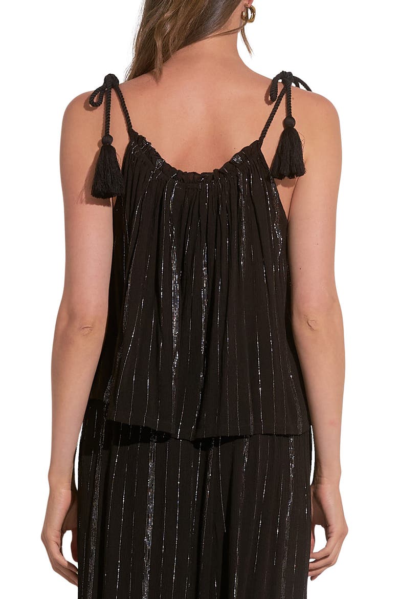 Stripe Cover-Up Tank Top, Alternate, color, BLACK STRIPE