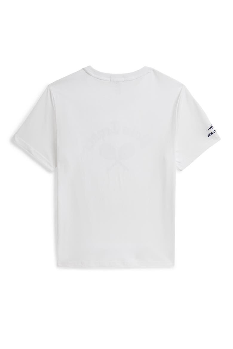 Kids' US Open Polo Tennis Cotton Graphic T-Shirt, Alternate, color, WHITE