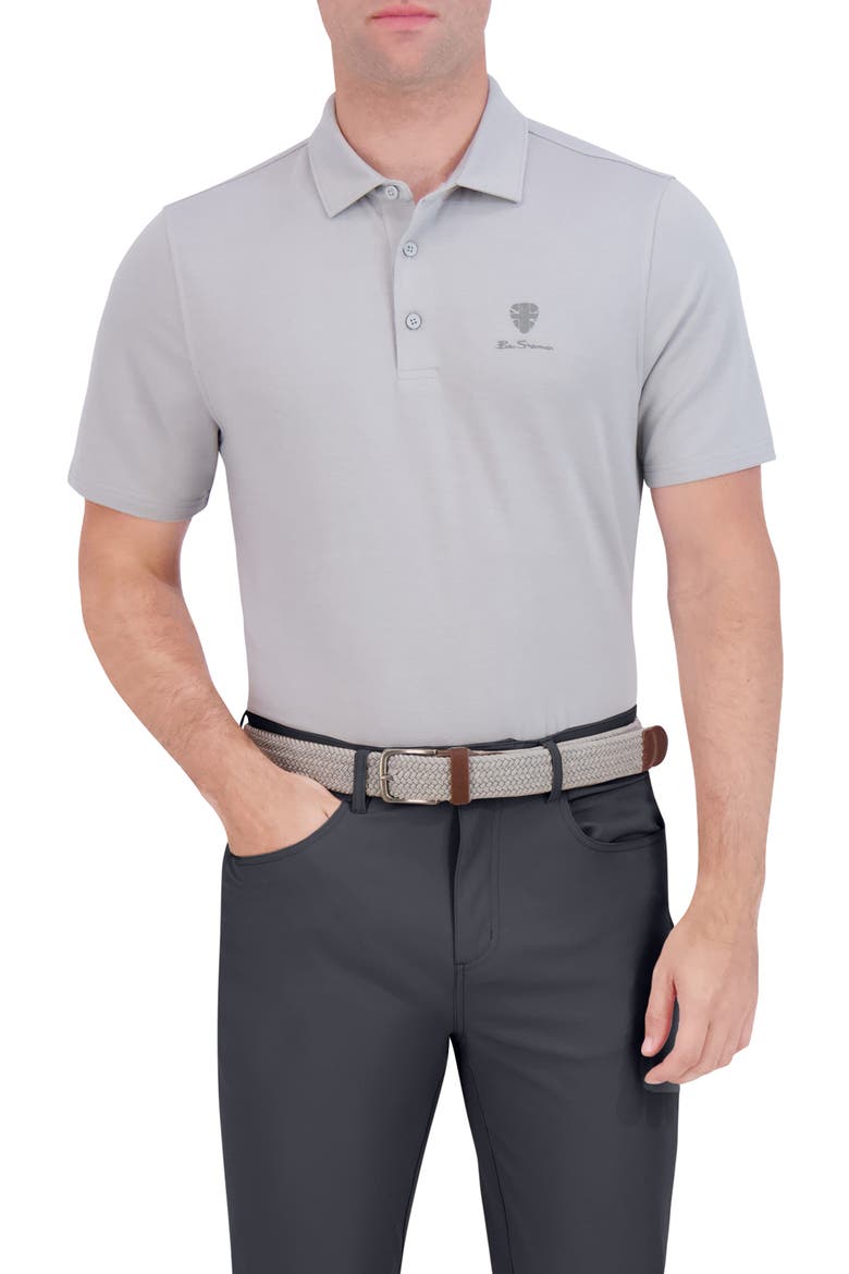 Sports Fit Tech Jersey Polo, Main, color, LIGHT GREY