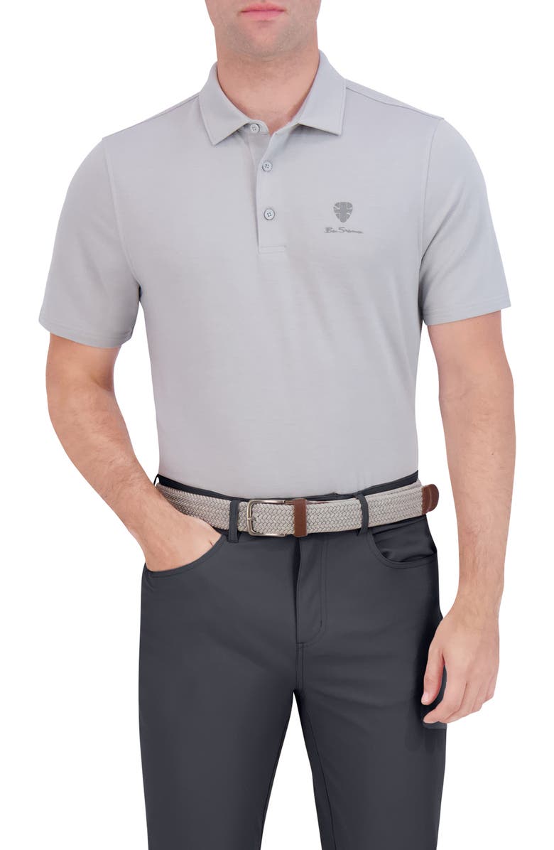 Ben Sherman Sports Fit Tech Jersey Polo, Main, color, Light Grey