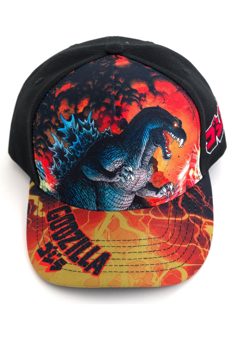 Snapback Baseball Cap, Main, color, Godzilla Lava Red