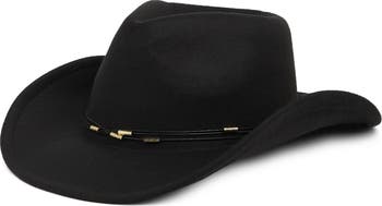 Beaded Trim Cowboy Hat
