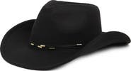 Vince Camuto Beaded Trim Cowboy Hat
