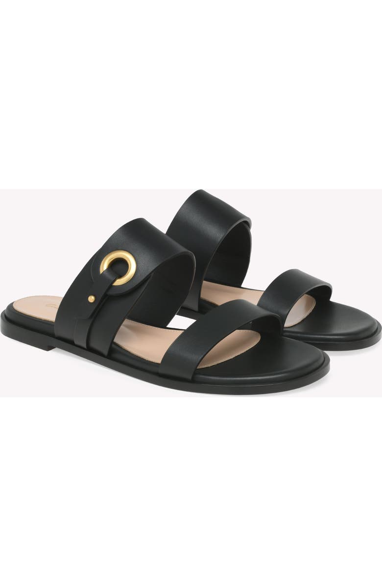 Gianvito Rossi Granada 05 Flat, Alternate, color, Black Calf Leather