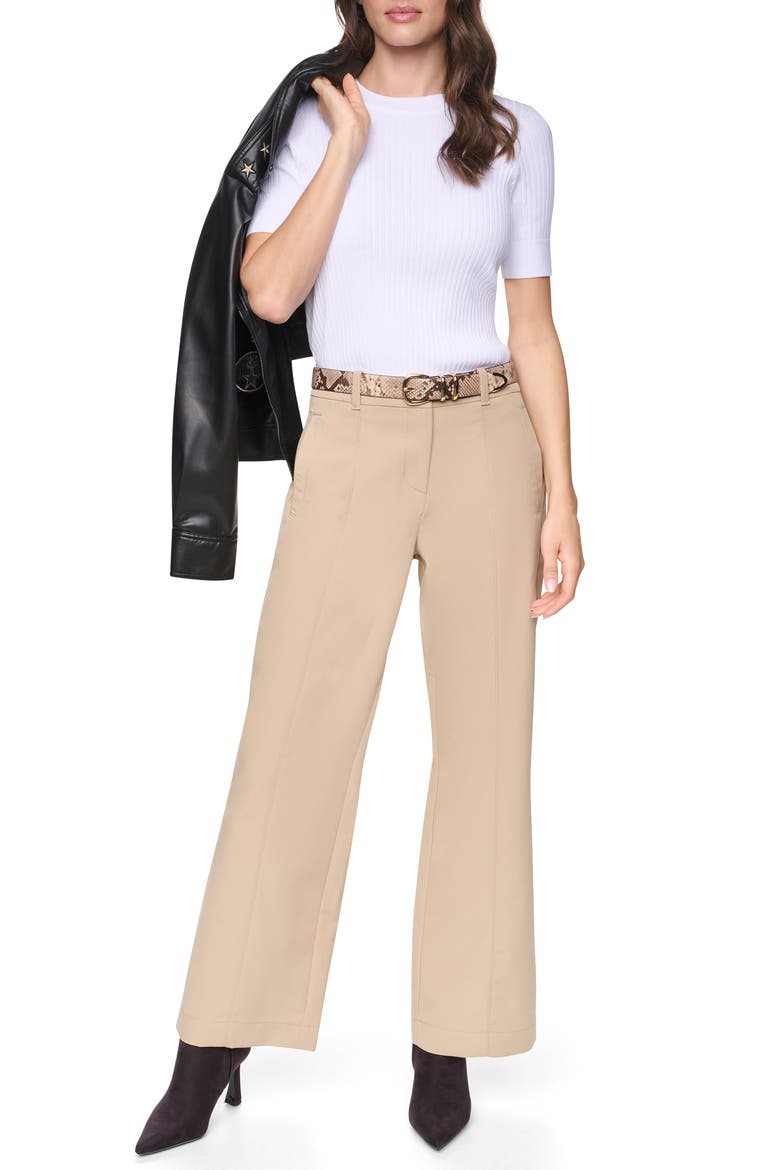 Seamed Stretch Pants, Alternate, color, TRAVERTINE