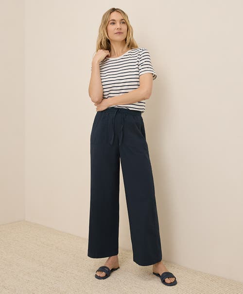 Pact Organic Cotton Monterey Poplin Wide Leg In Blue