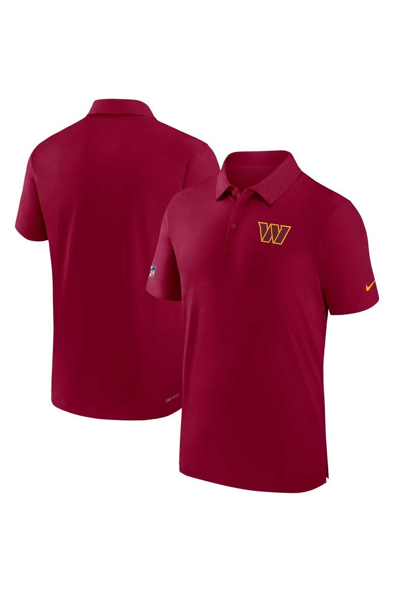 Men's Nike Burgundy Washington Commanders Sideline Coaches Performance Polo, Alternate, color, Burgundy