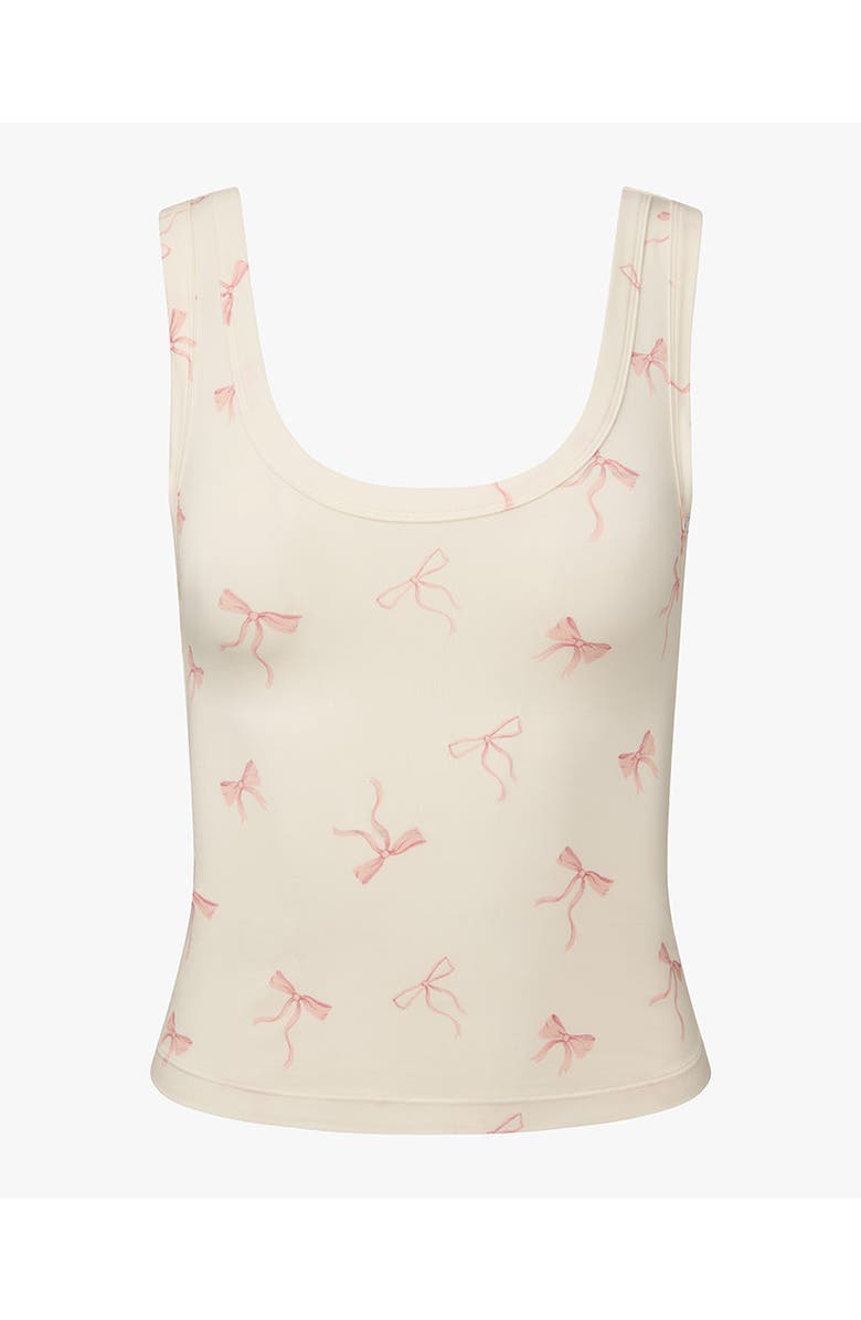 WeWoreWhat Ribbons Scoop Sleep Tank, Alternate, color, Ivory/Pink