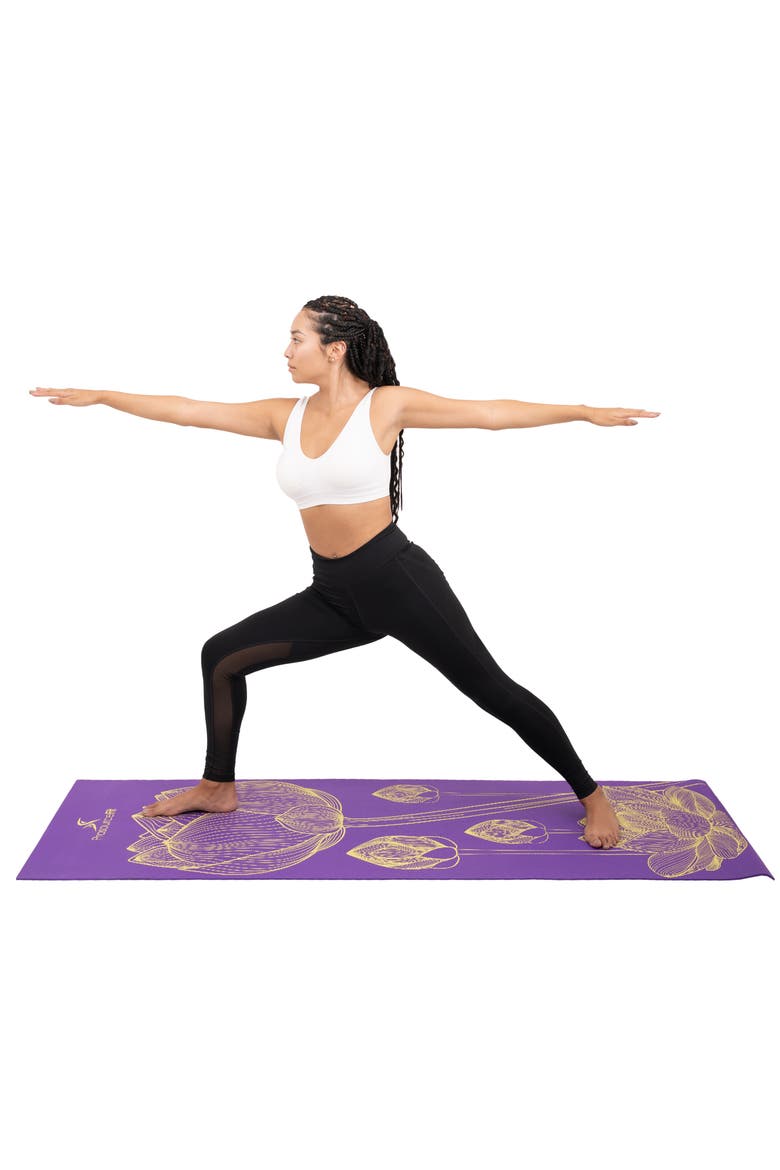 Printed Yoga Mat, Alternate, color, Brown