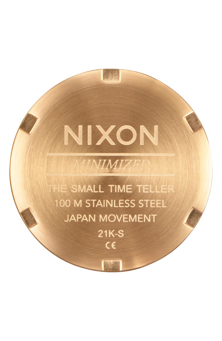 Nixon The Small Time Teller Bracelet Watch, 26mm, Alternate, color, Lt Gold/ Silver/ Vintage White