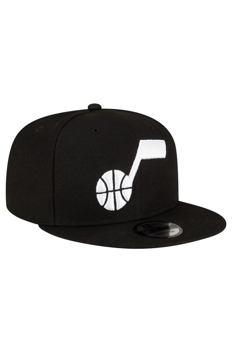 New Era Men's New Era Black Utah Jazz Official Team Color 9FIFTY Snapback Hat, Alternate, color, 