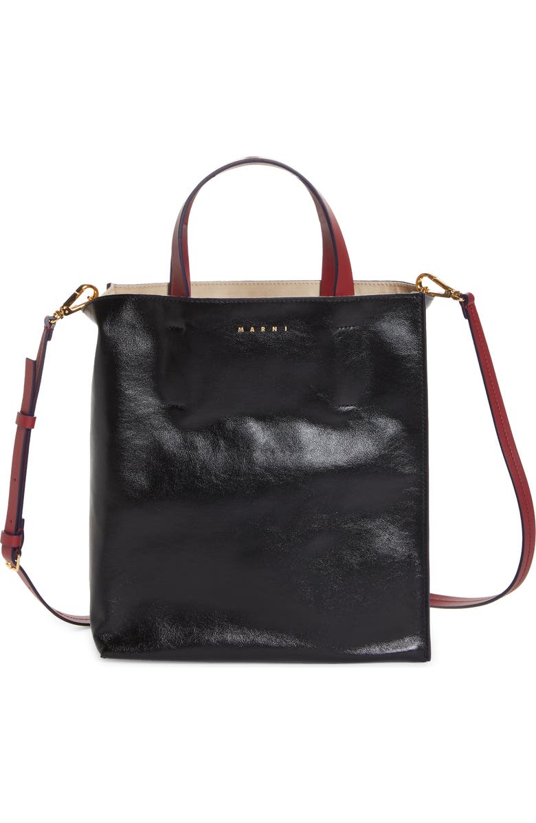 Marni Museo Small Colorblock Leather Tote, Main, color,