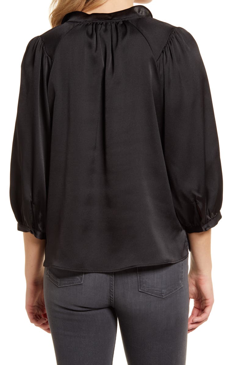 Vince Camuto Split Neck Blouse, Alternate, color, 