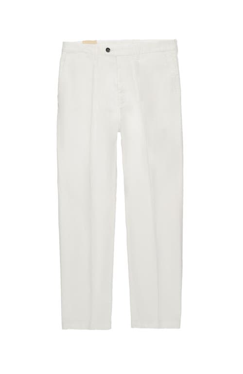 Fortela Kent Cotton Indigo Rinse Chino Trousers In White