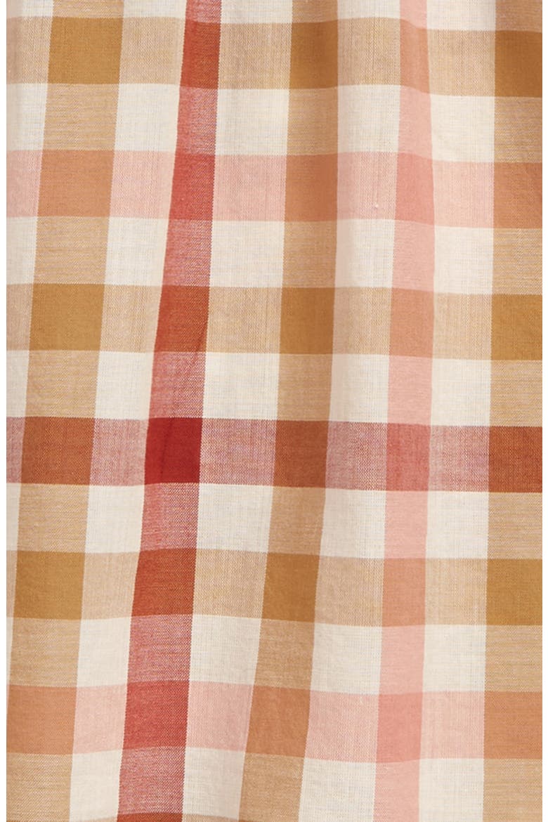 Kids' Sidewell Gingham Print Cotton Dress, Alternate, color, 367A CA CARAMEL