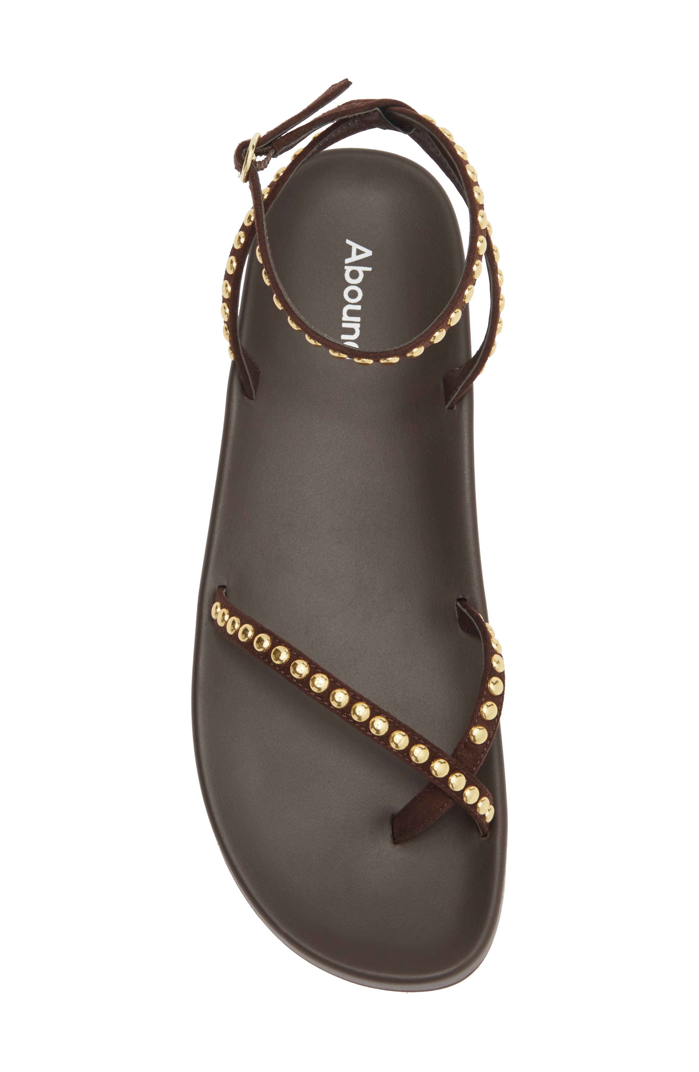 Roux Studded Sandal, Alternate, color, BROWN CHOCOLATE
