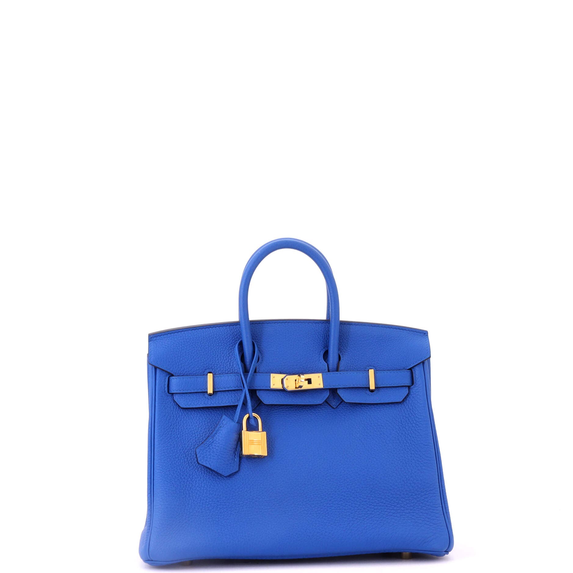 Pre-Owned Hermes Birkin Handbag Blue Togo with Gold Hardware 25, Alternate, color, Bleu France