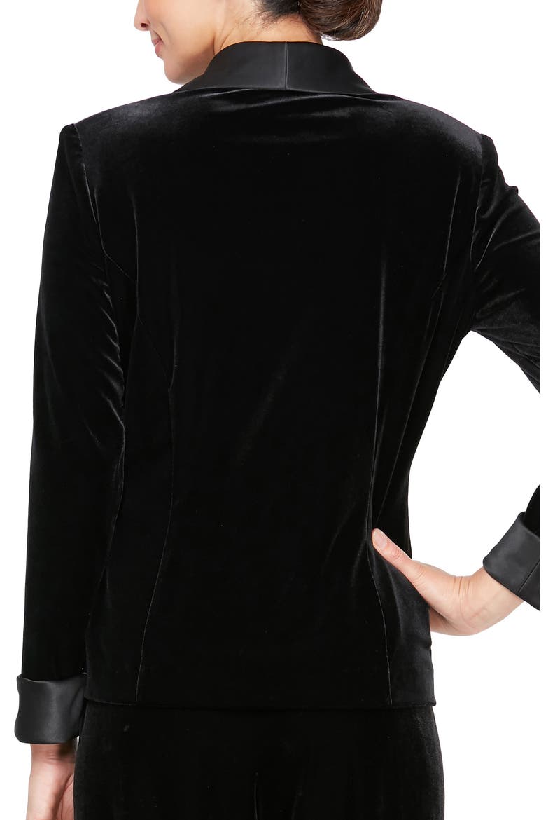 Velvet & Satin Twinset, Alternate, color, BLK BLK