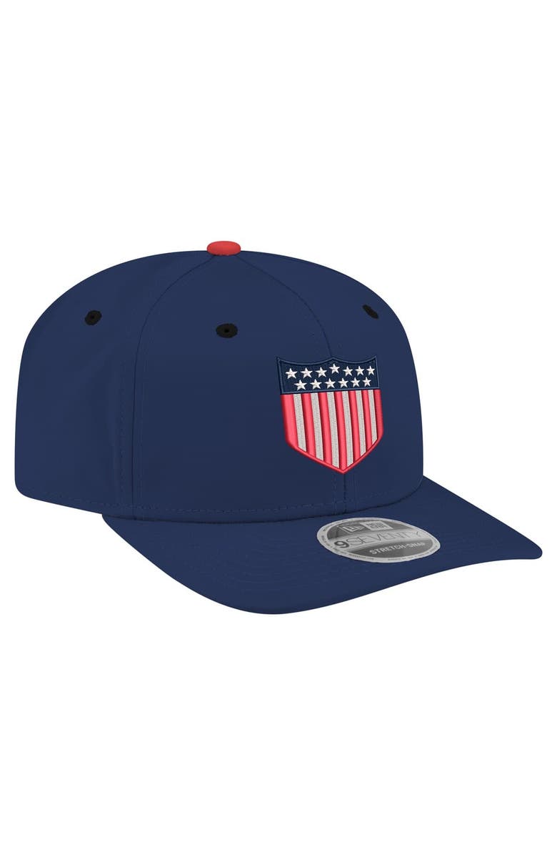 New Era Men's New Era Navy USMNT 1913 Retro 9SEVENTY Snapback Hat, Alternate, color,