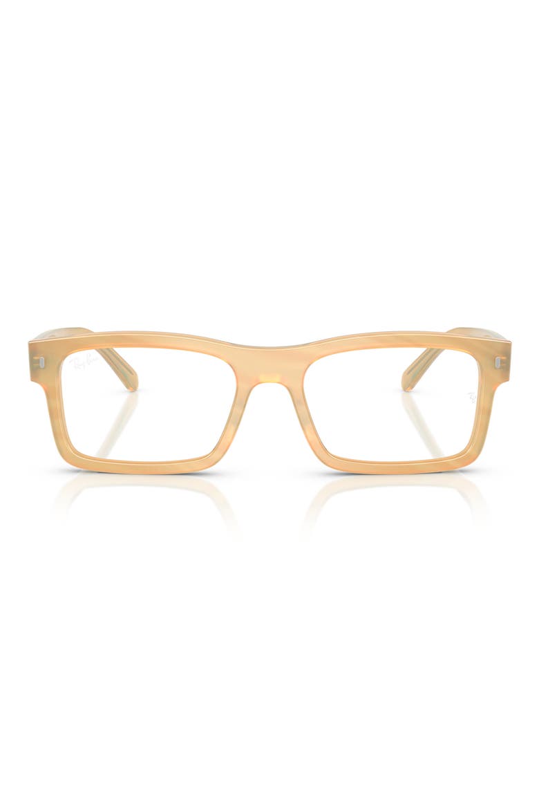 RX5435F 56mm Rectangle Optical Glasses, Main, color, BROWN